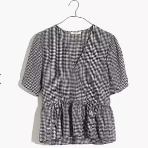 Madewell crossover peplum top